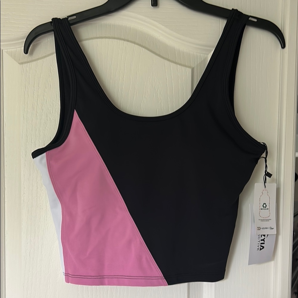 Zyia Pink Perspective Light n Tight Tank Bra